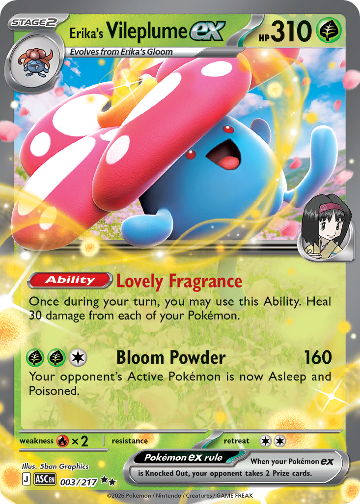Erika's Vileplume ex — Ascended Heroes 3
