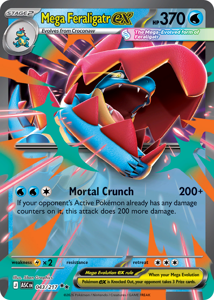 Mega Feraligatr ex — Ascended Heroes 43