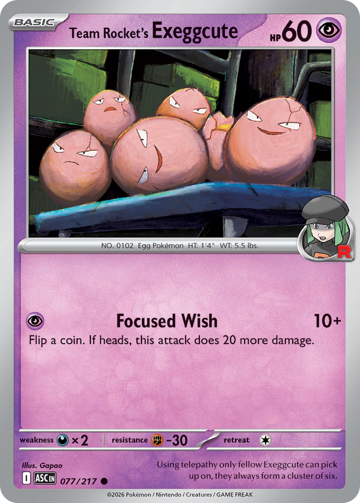 Team Rocket's Exeggcute — Ascended Heroes 77