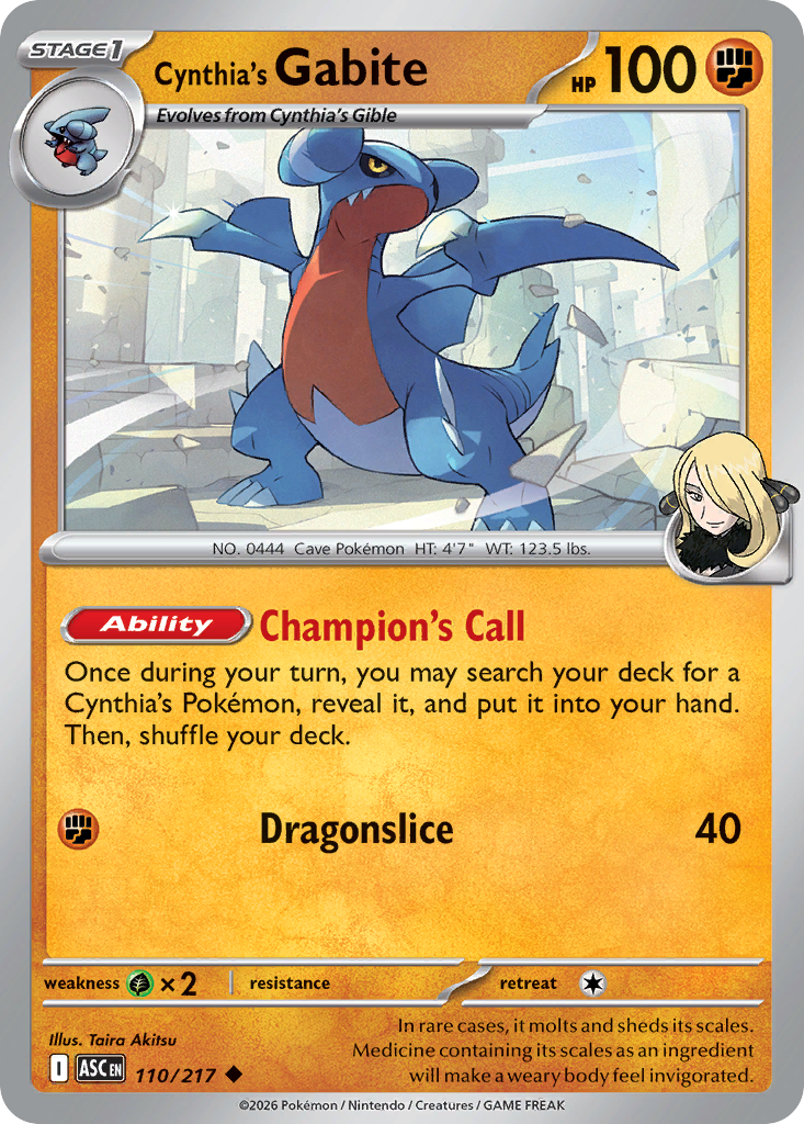 Cynthia's Gabite — Ascended Heroes 110