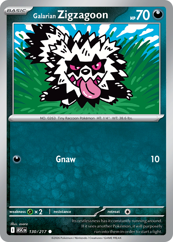 Galarian Zigzagoon — Ascended Heroes 130