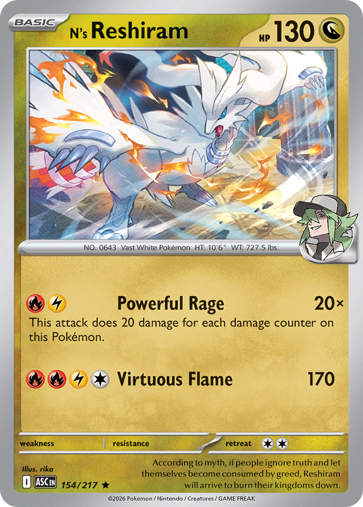 N's Reshiram — Ascended Heroes 154