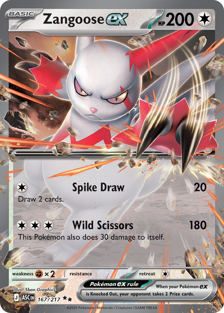 Zangoose ex — Ascended Heroes 167