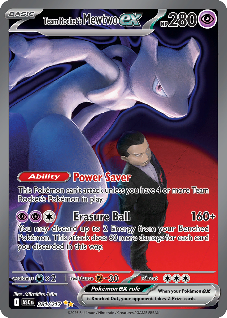 Team Rocket's Mewtwo ex — Ascended Heroes 281