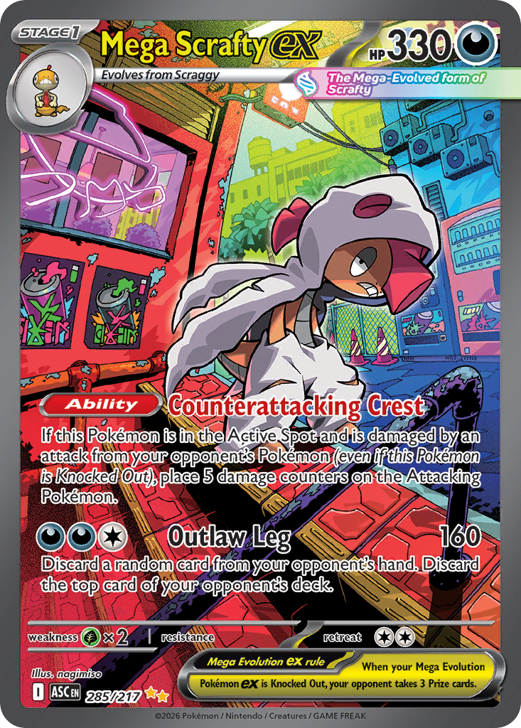 Mega Scrafty ex — Ascended Heroes 285
