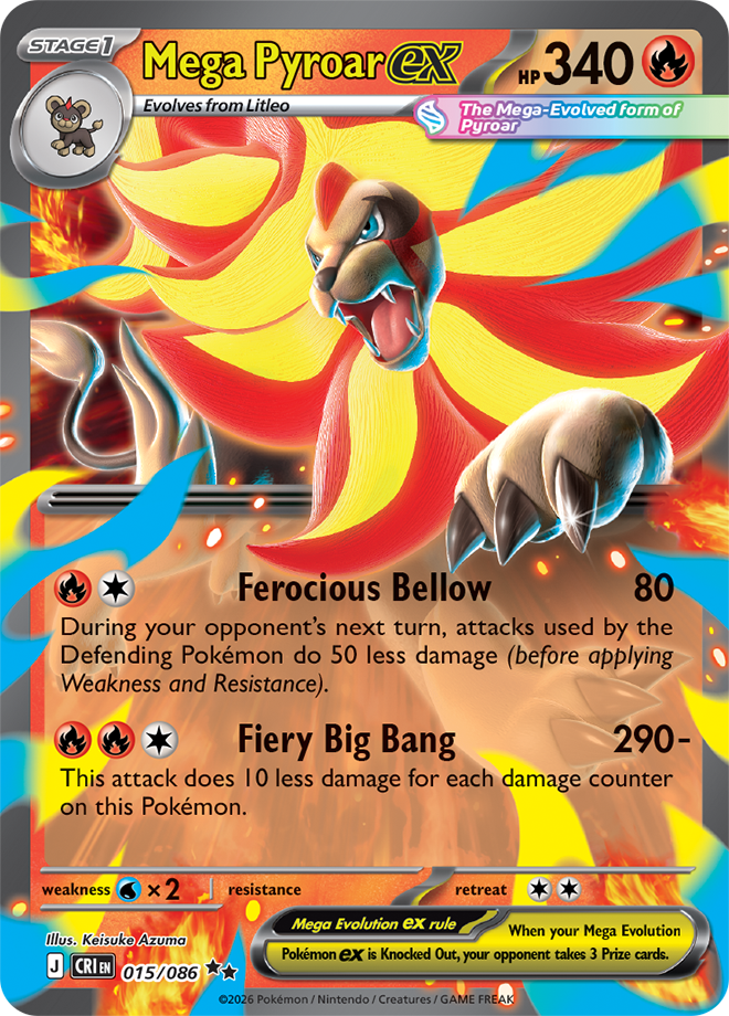 Mega Pyroar ex — Chaos Rising 015/065