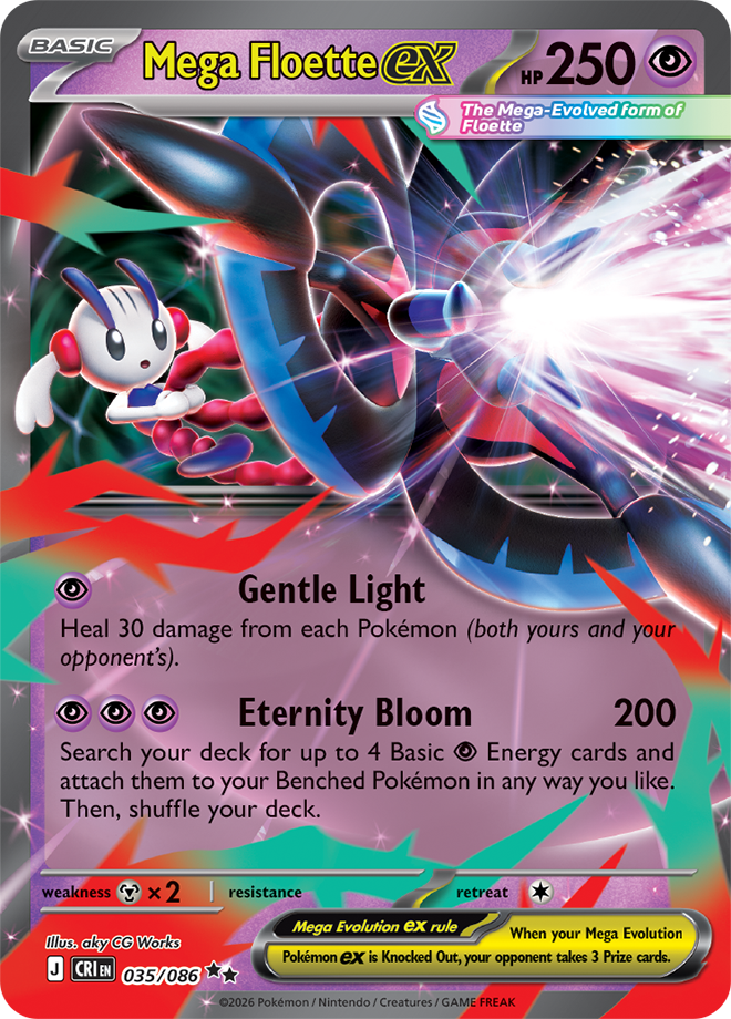 Mega Floette ex Chaos Rising featured chase card