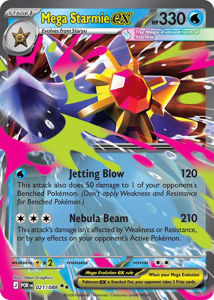 Mega Starmie ex — Perfect Order 21