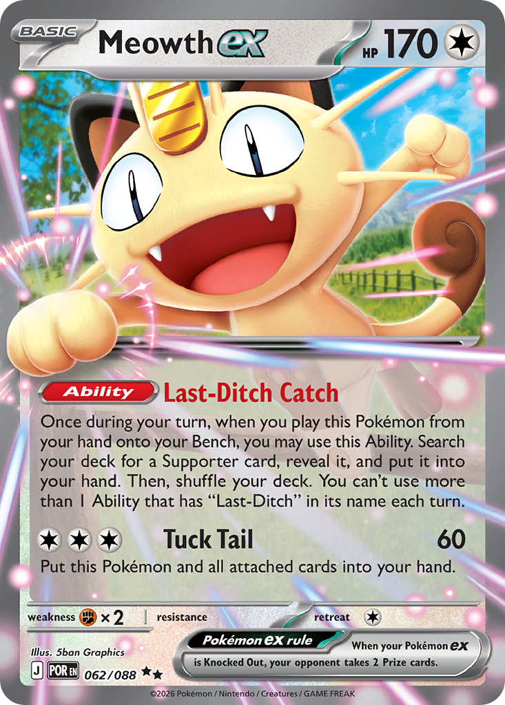 Meowth ex — Perfect Order 62