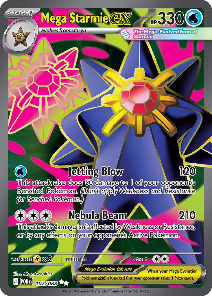 Mega Starmie ex — Perfect Order 102
