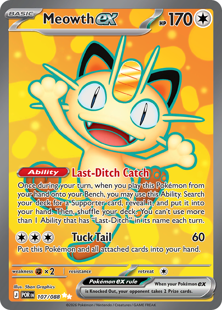 Meowth ex — Perfect Order 107